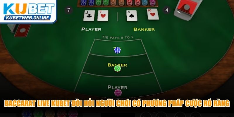 Baccarat Live Kubet đòi hỏi người chơi có phương pháp cược rõ ràng