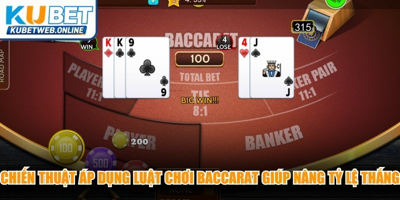Chiến thuật áp dụng luật chơi Baccarat giúp nâng tỷ lệ thắng
